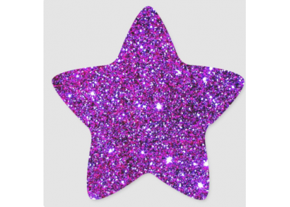 Glitter star wall stickers