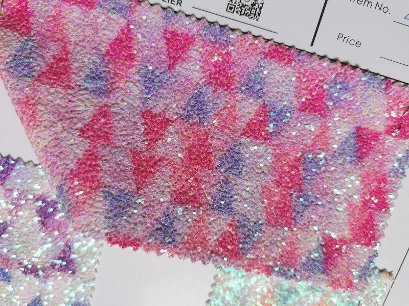 Intricate Printing Glitter Leather