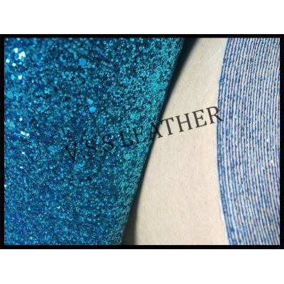 Teal Grade 3 Self Adhesive Glitter Wallpaper Fabric Border