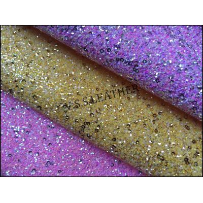 Sequin Chunky Glitter Leather Many Colors