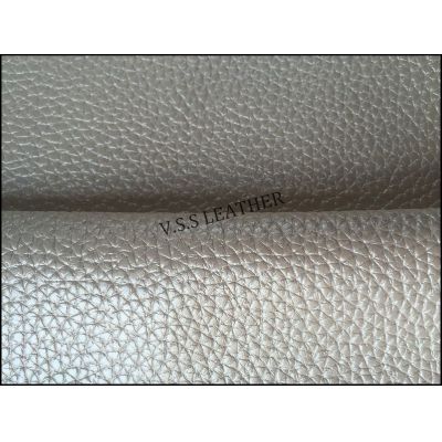 Metallic Silver Color PVC Synthetic Leather  