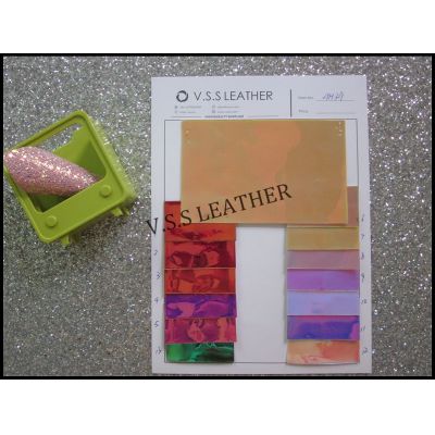 Colorful Holographic Faux Leather Fabric