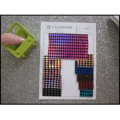 Factory Supply Hologram Leather Fabric
