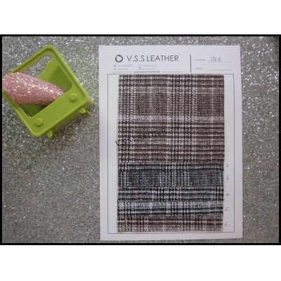 Small Plaid Synthetic Leather Fabric