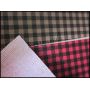 Black&White Color Small Plaid Leather Fabric