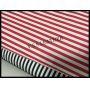 Black and White Small Stripes Leather Fabric