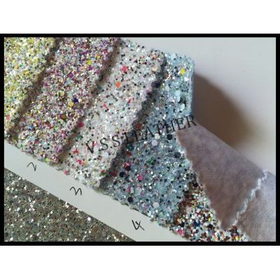 Multi Color Ultra Chunky Glitter Fabric