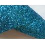 Grade 3 Teal Chunky Glitter Leather Fabric