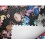 Floral Print Leather Fabric,Flower print leather