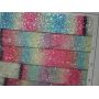 Rainbow Chunky Glitter fabric Leather Fabric For bows