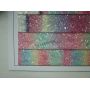 Rainbow Chunky Glitter fabric Leather Fabric For bows