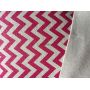 Red And Pink Chevron Faux Leather Fabric