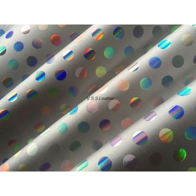 Holographic leather,Iridescent leather,PU leather,Synthetic leather,faux leather