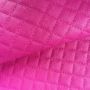 Rose Color Plaid Synthetic Leather 