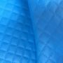 Light Blue Color Plaid Faux Leather Fabric