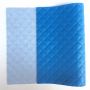 Light Blue Color Plaid Faux Leather Fabric