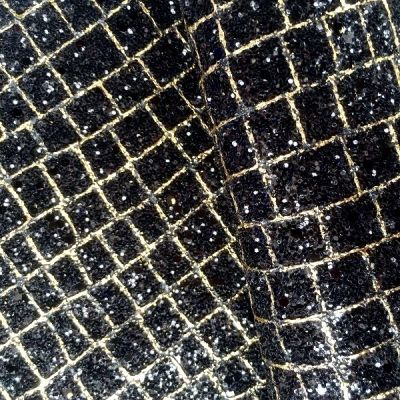 Black and Gold Brick House Glitter leather