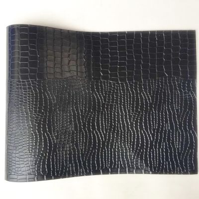 Black Color Crocodile Faux Leather