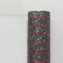 Green And Pink Stripes Glitter Leather