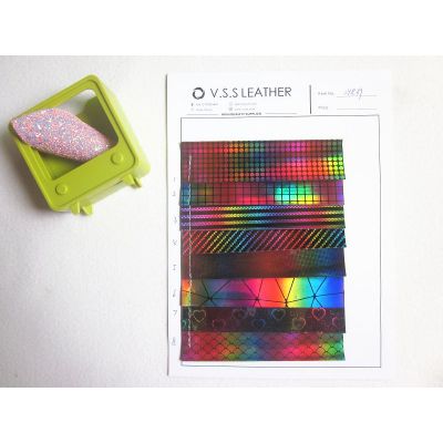 Hologram Iridescent Faux Leather Fabric