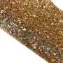 Pink Color Flowers Sequins Chunky Glitter Leather