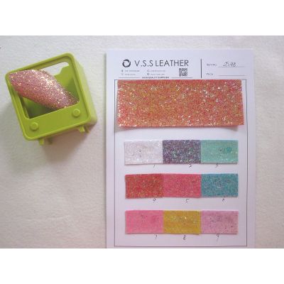 Smooth Chunky Glitter Leather