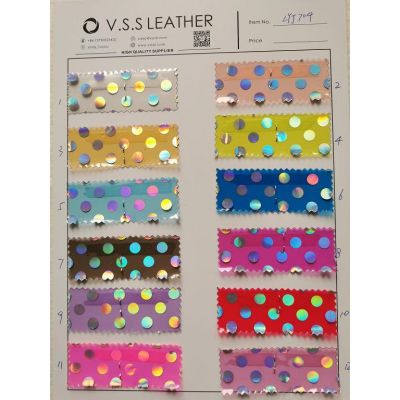 Iridescent Dots Jelly Leather