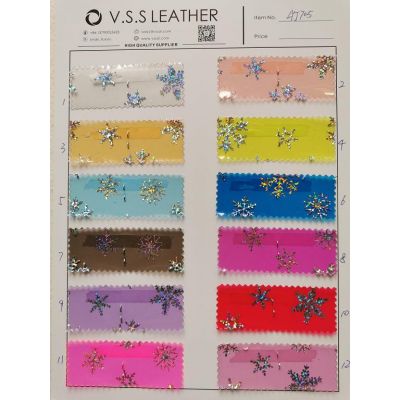 Snowflakes Jelly PVC Leather