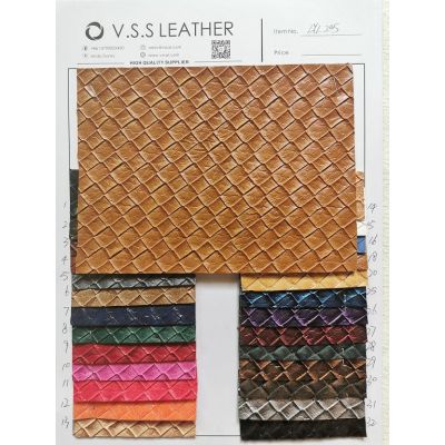 Plaid Synthetic Leather Fabric