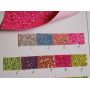 Fluorescent Chunky Glitter Leather Fabric