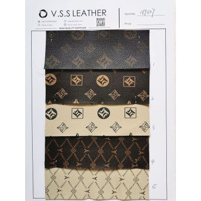 Stock Printed PVC Leather Fabric