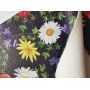 Flowers Printed Synthetic Leather Fabric
