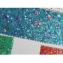 Vibrant Chunky Glitter Leather With Flower Clays