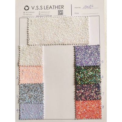 Premium Chunky Glitter Leather Fabric