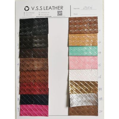 Plaid PVC Leather Fabric