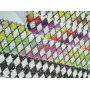 Diamond Printed Rainbow Chunky Glitter Fabric