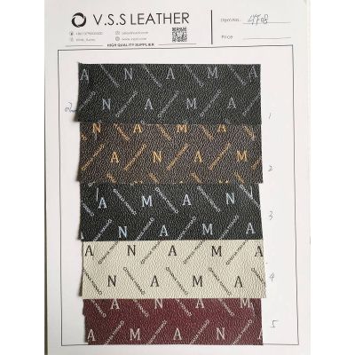 Stock Printed PVC Leather Fabric