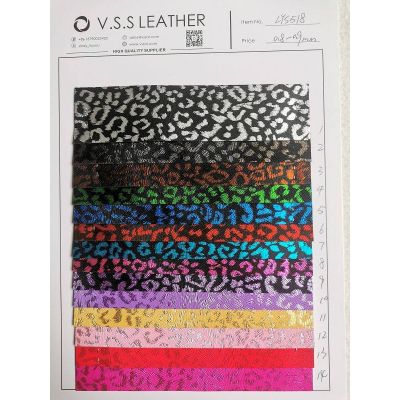 Metallic Colors Leopard Leather Fabric
