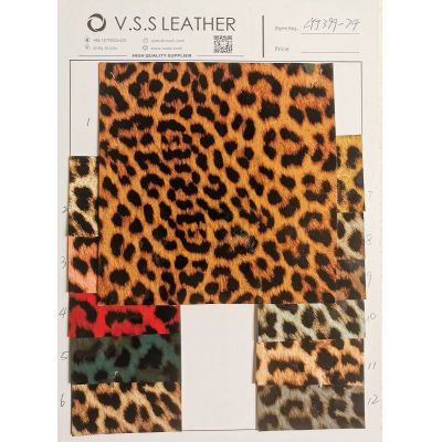 Mirror Leopard Leather Fabric 