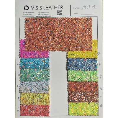 Summer Chunky Glitter Leather Vinyl