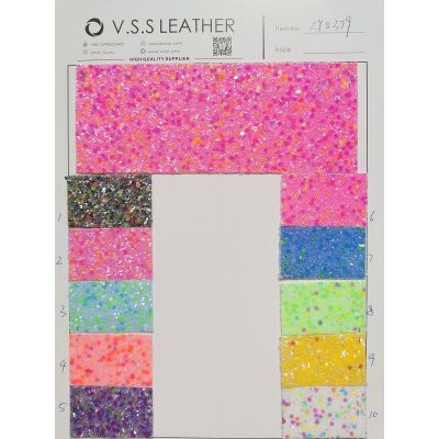 Grade 3 Crystal Chunky Glitter Leather