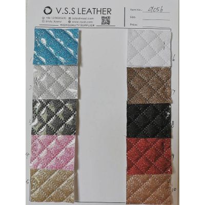 Glitter for craft,Glitter leather fabric,craft leather