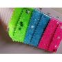 Neon Color Christmas Chunky Glitter Leather