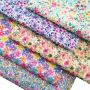 Flower Pattern Glitter Leather Fabric Roll Sheets