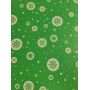 White Green Snowflakes Pattern Christmas Leather