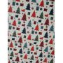 Christmas Tree Printed Faux Leather Fabric