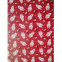 Red Color Christmas Leather Fabric Vinyl
