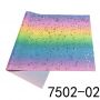 Rainbow Color Star Glitter Leather Fabric