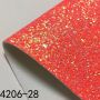Pink Fluorescent Chunky Glitter Leather Fabric