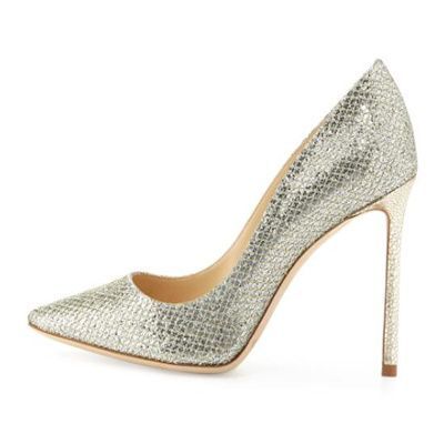 Glitter leather with mesh
